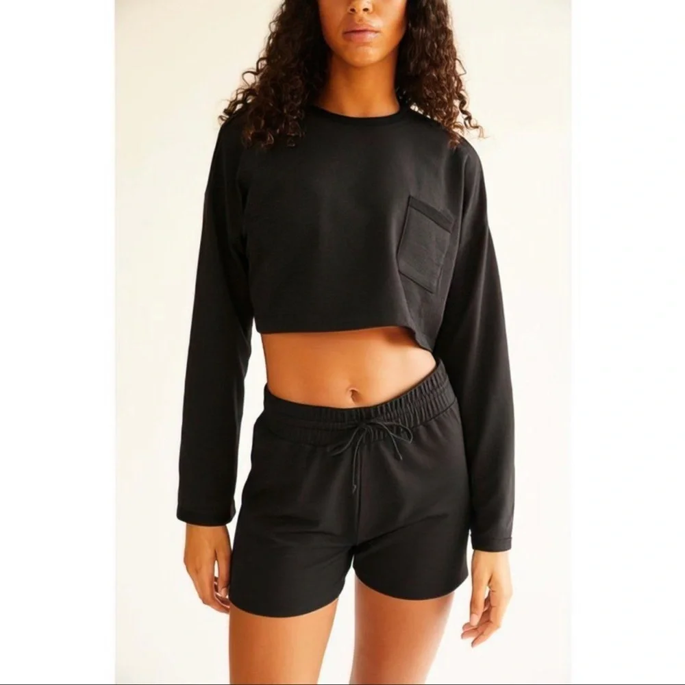 Free People Movement Women Sunny Set 2PCs Black - Picture 2 of 6